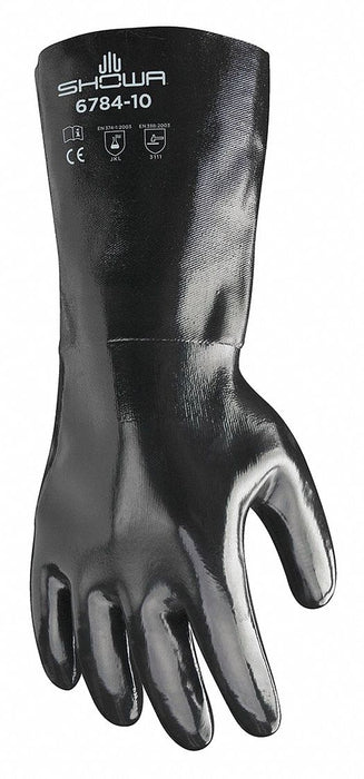H0559 ChemResistantGloves Blk Gauntlet L 10 PR