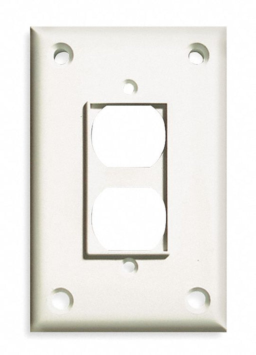 Duplex Recept Wll Plt Jmb Wht 1Gng Txtr