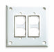 Duplex Recept Wll Plt Stnd Wht 2Gng Txtr