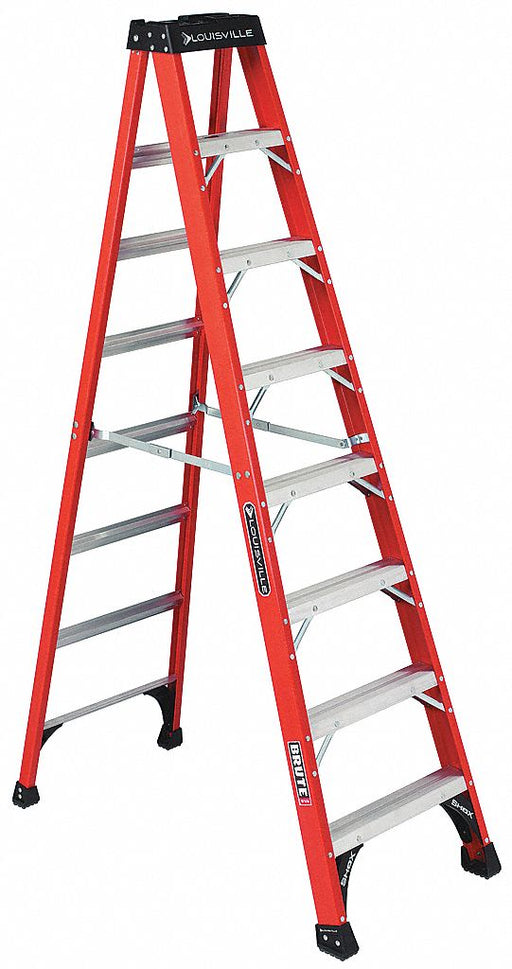 Stepladder Fiberglass 8 ft H 375 lb Cap