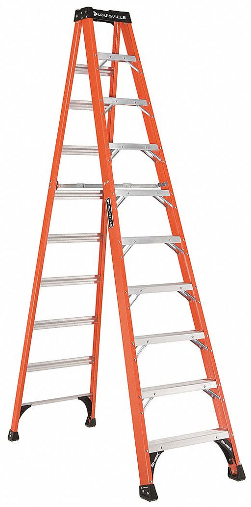 Stepladder Fiberglass 10 ft H 375 lb Cap