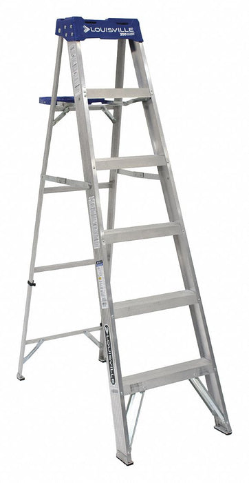Stepladder Aluminum 6 ft H 250 lb Cap.