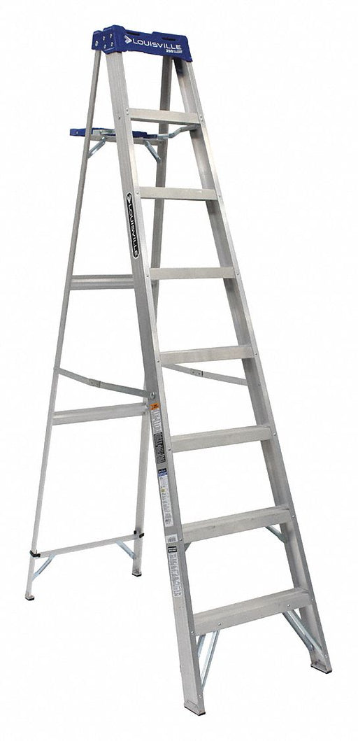 Stepladder Aluminum 8 ft H 250 lb Cap.