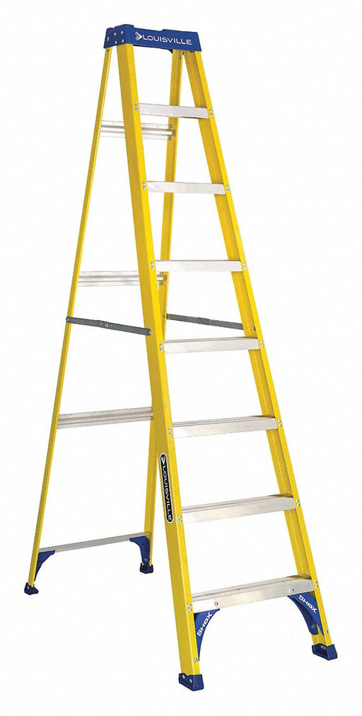 Stepladder Fiberglass 8 ft H 250 lb Cap
