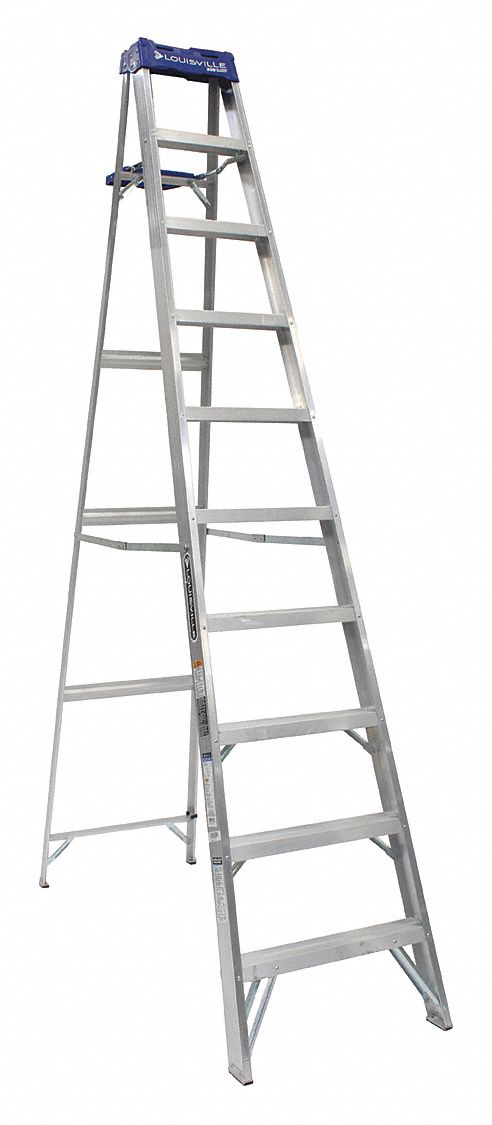 Stepladder Aluminum 10 ft H 250 lb Cap.