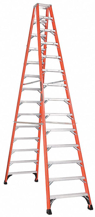 Twin Stepladder Fbrgls IAA 14ft FM1400HD