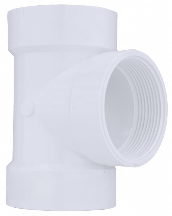PVC Tee 2 in  2 in Hub 2 in NPT