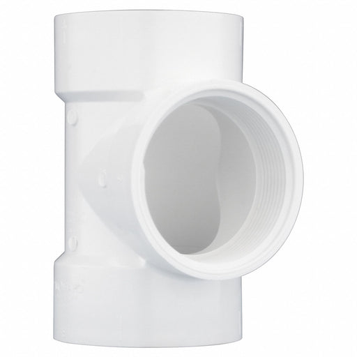 PVC Tee 3 in  3 in Hub 3 in NPT