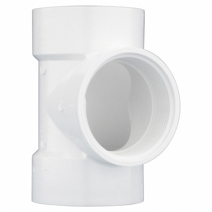 PVC Tee 3 in  3 in Hub 3 in NPT