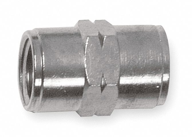 Coupling Nickel-Plated Brass 1/8 in