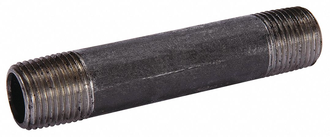 Black Pipe Nipple Threaded 3/4x2 In