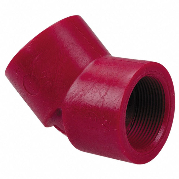 PVDF 45 Elbow 3/4 in NPT 3/4 in NPT