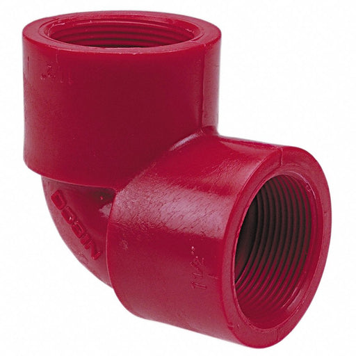 PVDF 90 Elbow 1/2 in NPT 1/2 in NPT