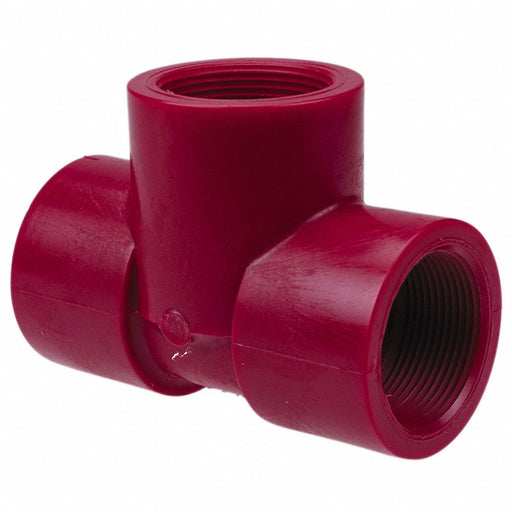 PVDF Tee 1/2inFNPT 1/2inNPT 1/2inNPT