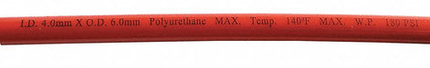 Tubing Poly 6mm OD 180 PSI Red
