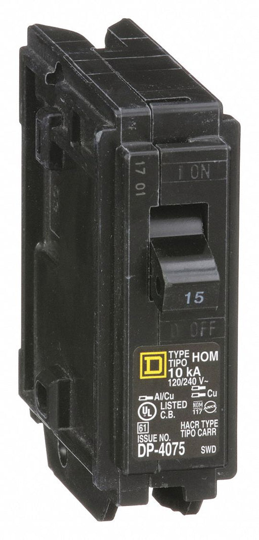 Circuit Breaker 15A Plug In 120V 1P