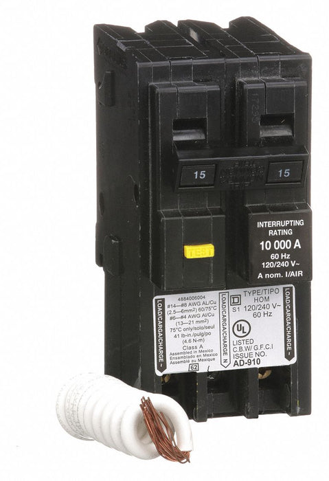 Circuit Breaker 15A Plug In 120/240V 2P
