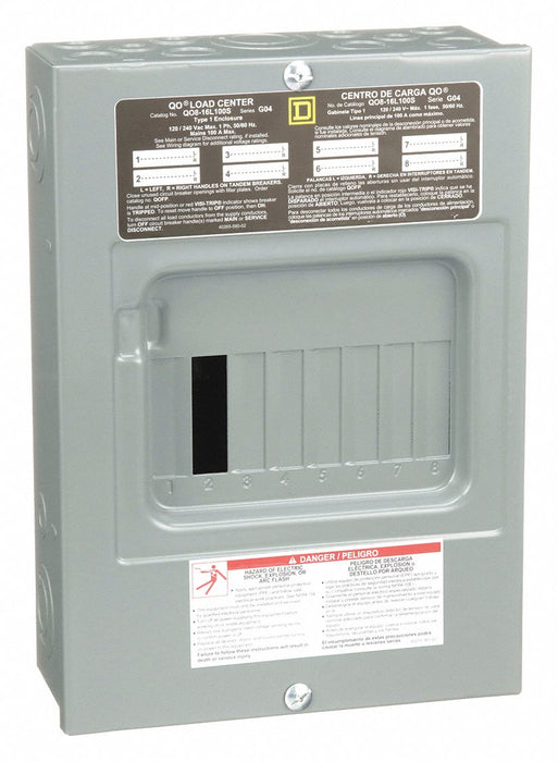 Load Center 100A Lug 1 Phase 8 Spaces