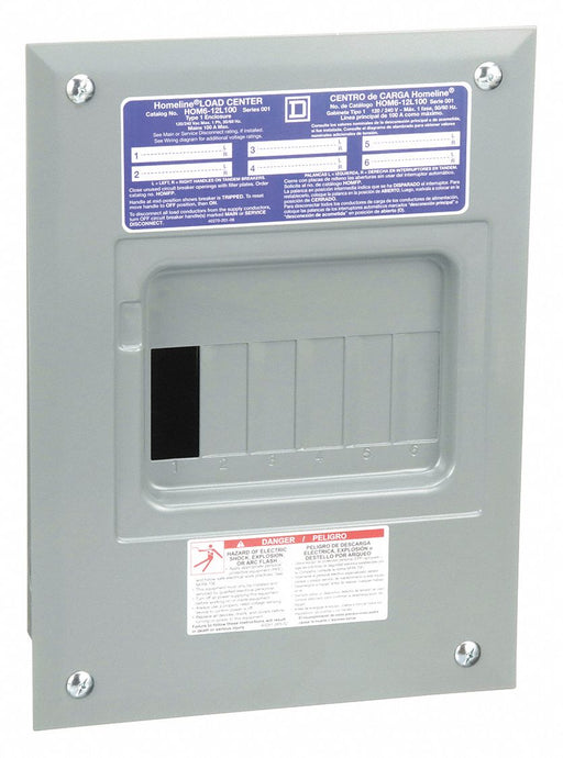 Load Center 100A Lug 1 Phase 6 Spaces