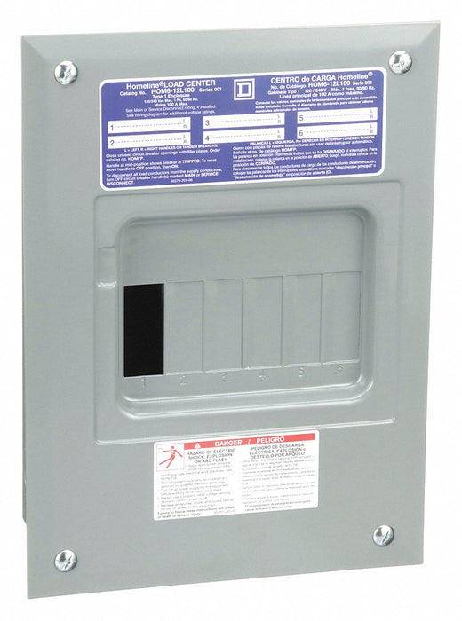 Load Center 100A Lug 1 Phase 6 Spaces