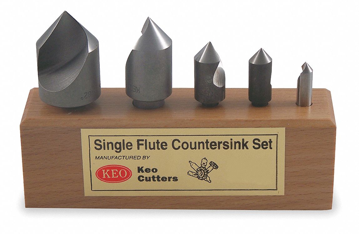 Countersink Set 5 PC 1 FL 82 Deg HSS