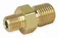 Reducing Hex Nipple Brass 1/2 x 3/8 in