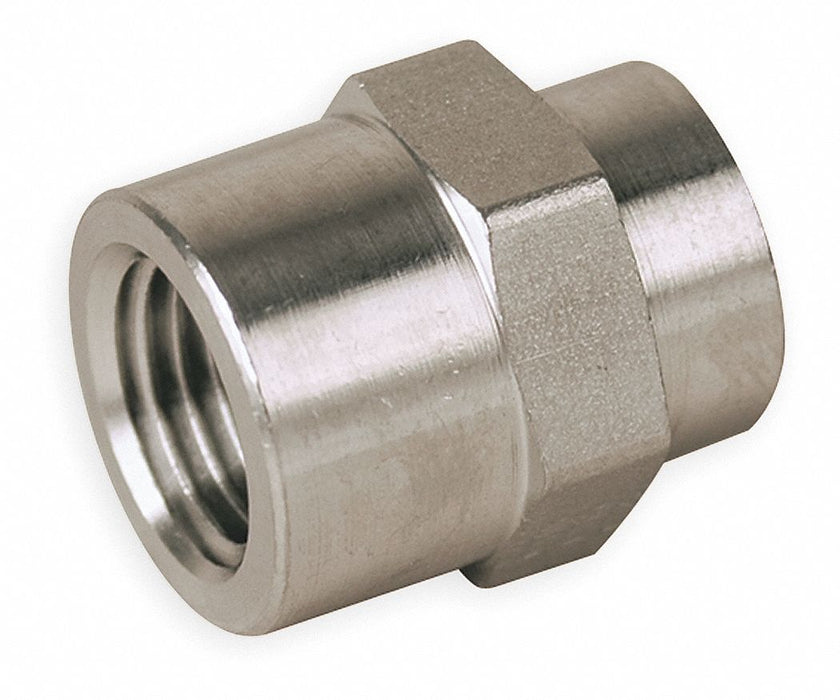 Hex Coupling Carbon Steel 1/4 x 1/8 in