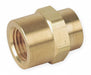 Hex Coupling Brass 3/8 in Pipe Size FNPT