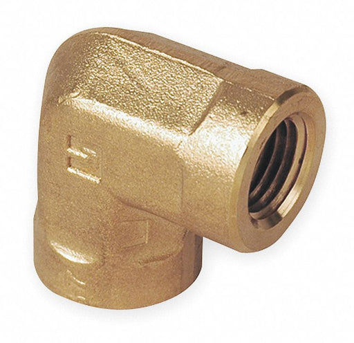 90 Elbow Brass 1/4 in Pipe Size FNPT