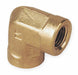 90 Elbow Brass 1/4 in Pipe Size FNPT