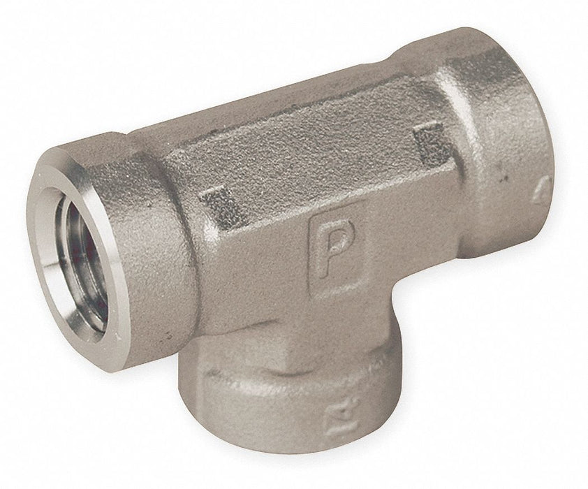 Tee 316 SS 1/2 in Pipe Size Female NPT