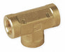 Female Tee Brass 1/4 in Pipe Size NPT