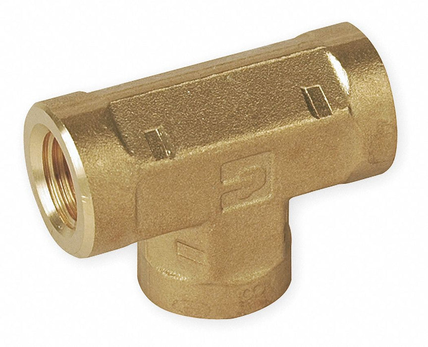 Female Tee Brass 3/8 in Pipe Size NPT