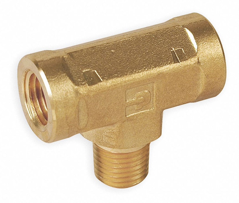 Branch Tee Brass 1/4 in 3000 PSI