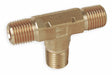 Male Tee Brass 1/4 in Pipe Size MNPT