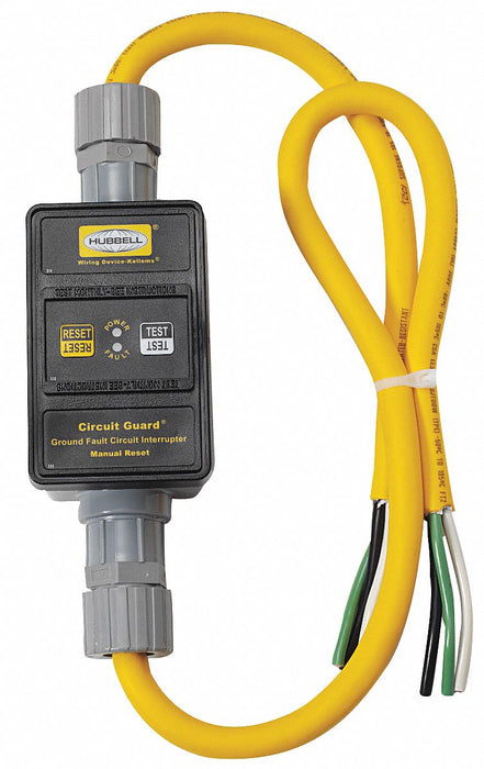 GFCI Yellow 2 ft 0 Outlet 10 AWG