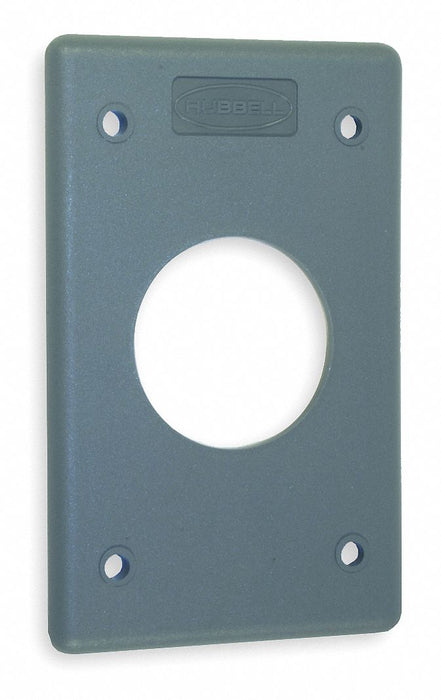 Single Receptacle Plate 1 Gang Gray