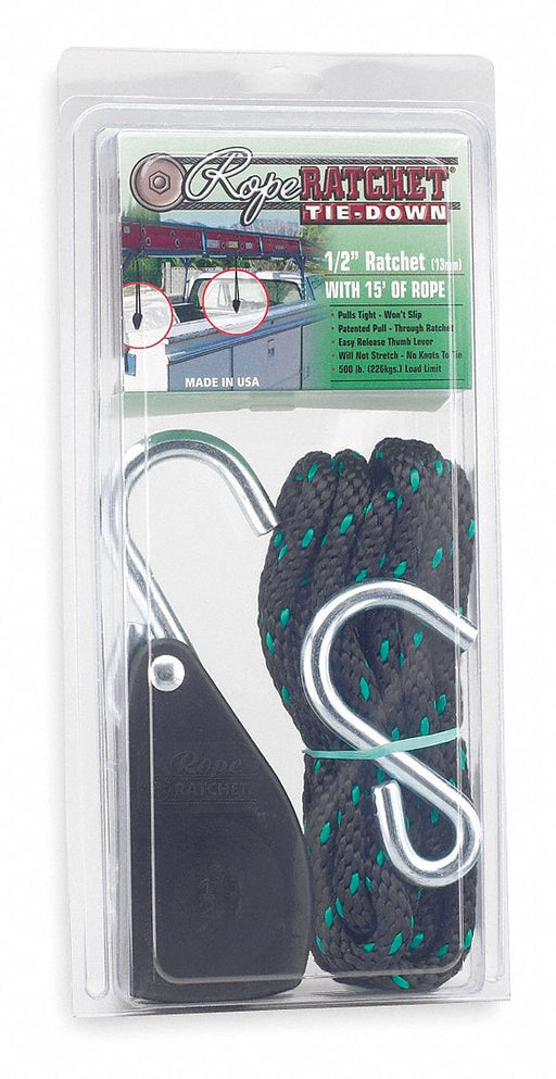 Rope Tie Down 15 L 500 lb S-Hook