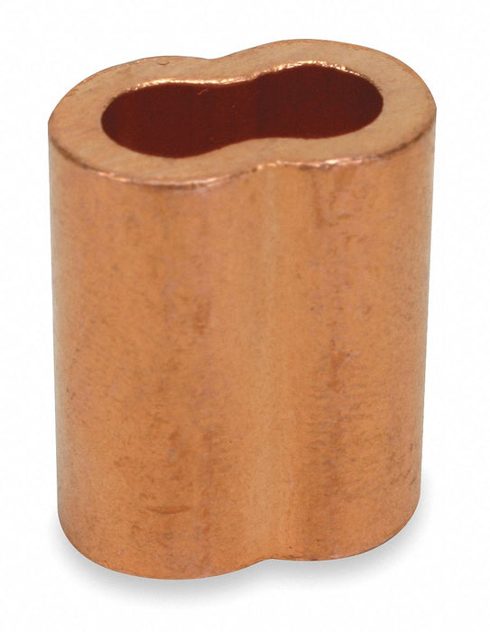 M6638 Wire Rope Oval Sleeve 1/8in Copper PK 25