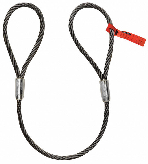 M5743 Wire Rope Sling 4 ft L 7 800 lb Load Cap
