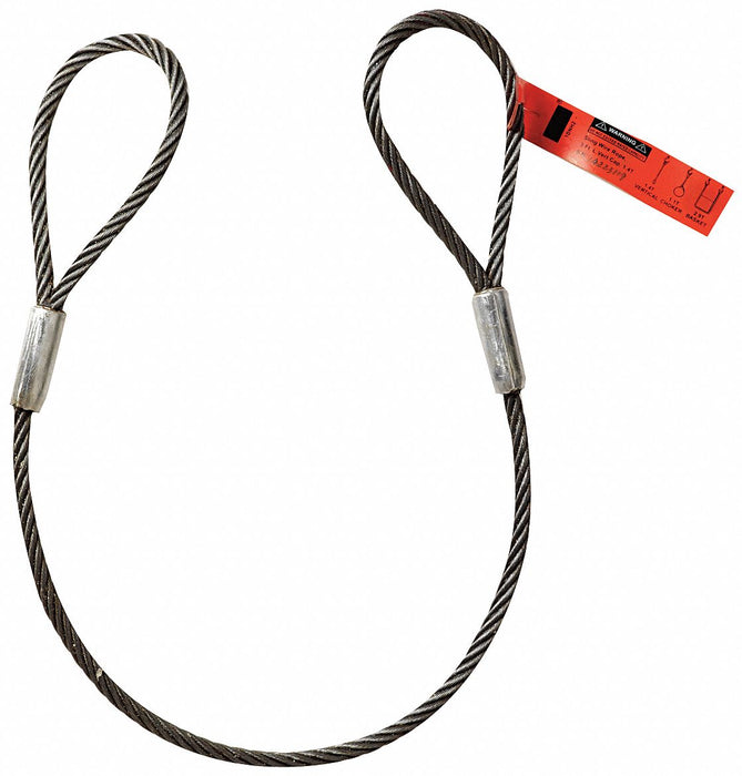 M5737 Wire Rope Sling 8 ft L 11200 lb Load Cap