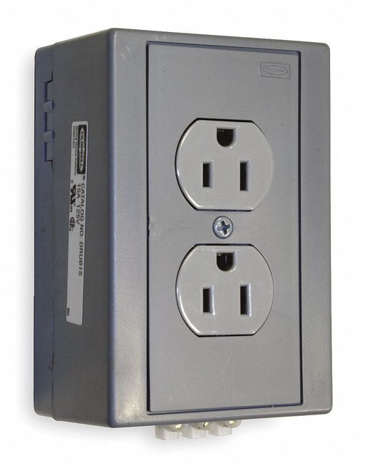 DIN Rail Recept Gray 15 A 2P3W Side 1PK