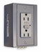 DINRailRecept Gry 15A GFCI 2P3W Side 1PK