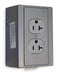 DIN Rail Recept Gray 20 A 2P3W Side 1PK