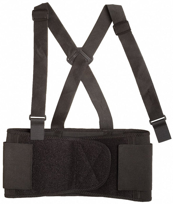 D0585 Back Support with Stay Black Elastic XL