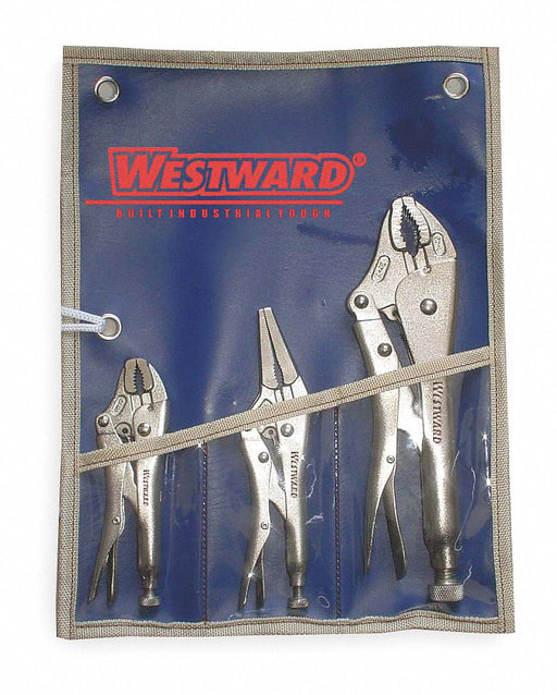 Locking Plier Sets Plain Grip 3 Pcs