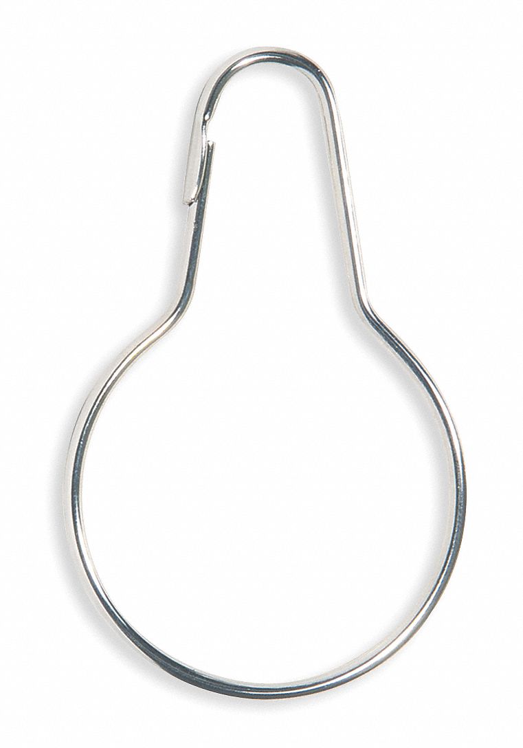Shower Curtain Hooks 1 1/2 in W PK13