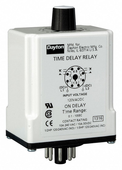 H7823 SinFunTimeDelayRelay 120VAC/DC 8Pins