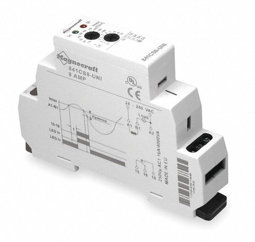 Adj Current Sensor Relay 15A 24-240VAC