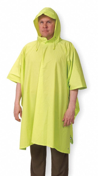 Rain Poncho Reusable Yellow/Green 50 L